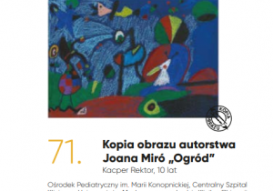 Kopia obrazu autorstwa Joana Miró "Ogród" - wykonana przez Kacpra Rektora
