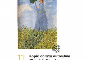 Kopia obrazu autorstwa Claude Monet "Kobieta z parasolką" - autor Aleksandra Reczulska