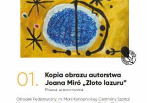 Kopia obrazu autorstwa Joana Miró "Złoto lazuru" - praca anonimowa