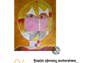 Kopia obrazu autorstwa Paula Klee "Złota głowa" - namalowana przez Anię Włodarczyk