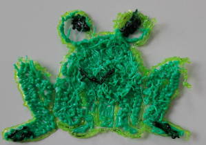zielona żaba - forma płaska