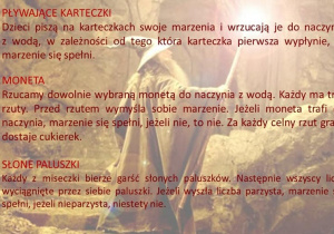 Kartka z andrzejkowymi wróżbami