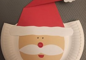 Mikołaj z talerzyka papierowego