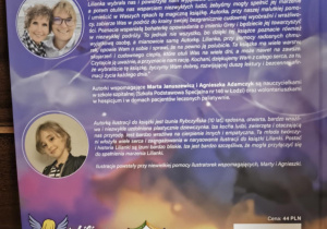 Magiczna podróż z Lilianką. Tylna okładka książki „Liliowe Skrzydła” emanuje ciepłem i wzruszeniem. Na tle liliowego nieba z chmurami widnieją portret twórczyń — Agnieszki adamczyk i Marty Januszewicz - nauczycielek i wolontariuszek, które pomogły spełnić marzenie Lilianki. Tekst opowiada o niezwykłej misji, jaką powierzyła im dziewczynka, oraz o głębokim wpływie, jaki miała na ich dusze. To zaproszenie do świata wyobraźni, wrażliwości i afirmacji życia. Książka nie tylko przedstawia bohaterkę opowiadania, ale także pozwala poznać samą Liliankę — jej serce, marzenia i siłę. Ilustratorka, Izunia Rybczyńska (10 lat), wniosła do książki dziecięcą radość i empatię, tworząc obrazy pełne emocji i koloru. To książka dla dzieci i dorosłych — pełna warstw, znaczeń i czułości, która zostaje w sercu na długo.